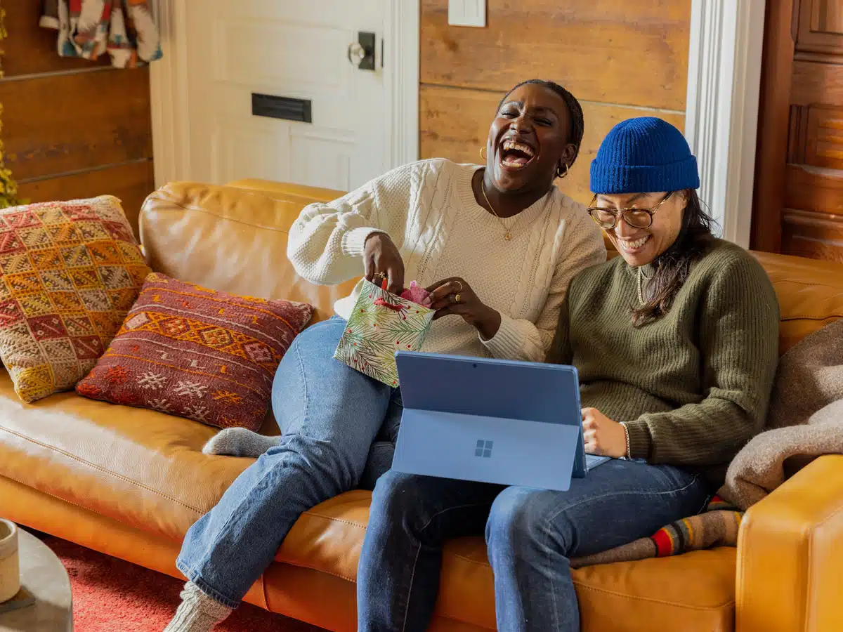 two women watching a dynamic video that has been personalized to create a sense of connection