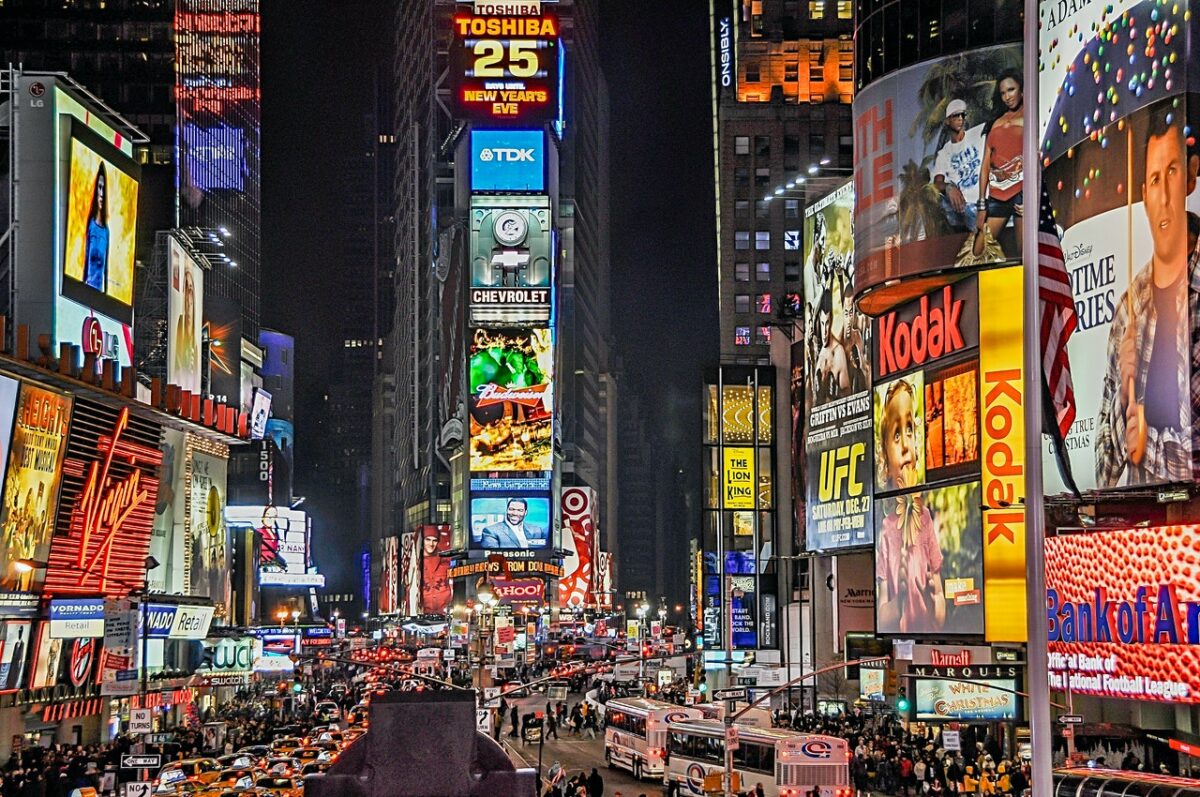 Time Square screens