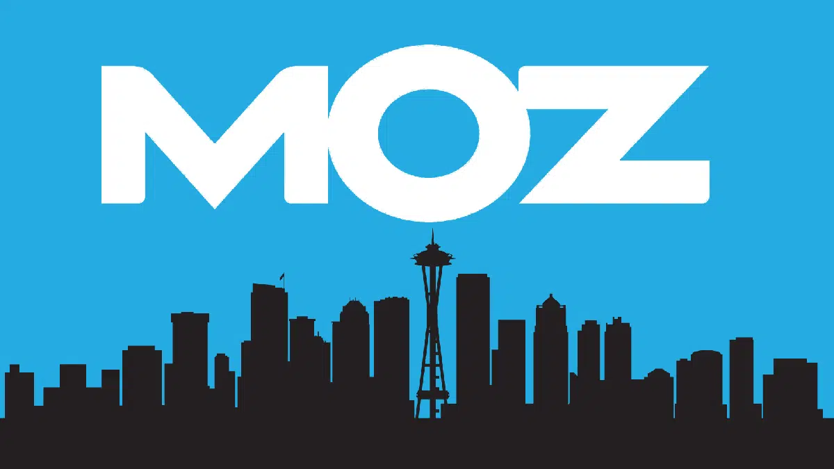 Moz logo over skyline