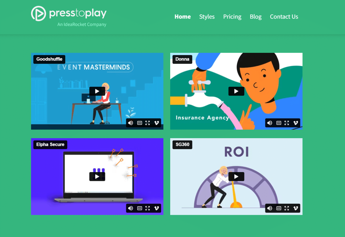 examples of press to play videos